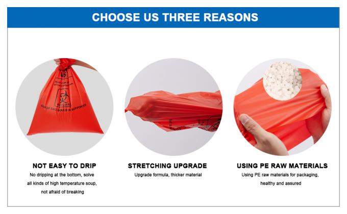 Sacos de basura del Biohazard del polipropileno, etiqueta de advertencia, esterilización impresa, bolsos inútiles con símbolo del Biohazard 3