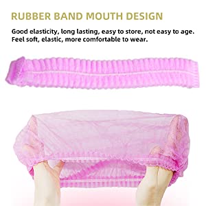 Cubiertas elásticos del casquillo, casquillos principales quirúrgicos disponibles médicos, toca Bouffant no tejida, CASQUILLO neto de la ENFERMERA de pelo 1