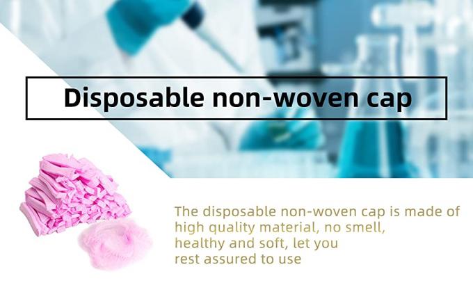 Cubiertas elásticos del casquillo, casquillos principales quirúrgicos disponibles médicos, toca Bouffant no tejida, CASQUILLO neto de la ENFERMERA de pelo 0