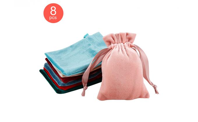 Bolsos del regalo del terciopelo, bolsas del lazo del terciopelo, pulseras, collares, relojes, anillos, empaquetado de la joyería 7