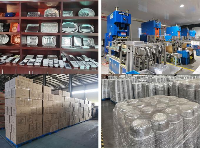 Cuenco del papel de aluminio de la caja de la barbacoa del artefacto de la cocina, Anti-salida para llevar, envase del restaurante de los alimentos de preparación rápida 6