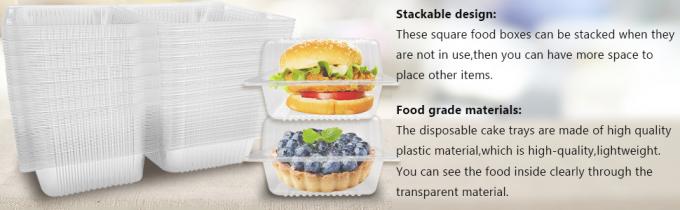 El paquete plegable con bisagras cubierta de la ensalada de la ampolla, envase de la preparación de la comida del compartimiento hermético se lleva la fiambrera 7