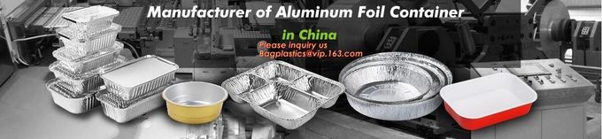 El rectángulo formó las tapas de aluminio disponibles/sin de Pan Take-Out Food Containers With del papel de aluminio la tapa 11