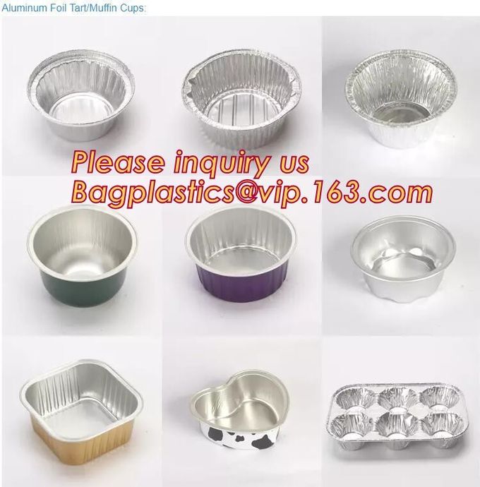 El rectángulo formó las tapas de aluminio disponibles/sin de Pan Take-Out Food Containers With del papel de aluminio la tapa 14