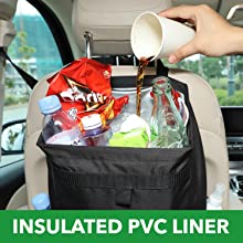 El bolso de la ejecución de la basura del coche, almacenamiento embolsa el compartimiento de basura hermético del coche de Collapsible Portable Waterproof del organizador 3