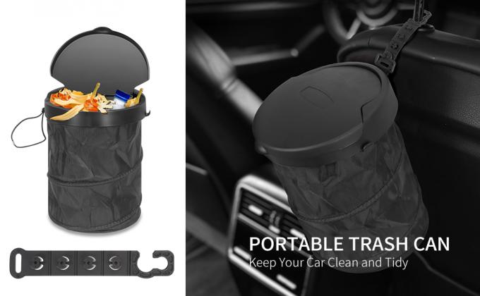 El bolso de la ejecución de la basura del coche, almacenamiento embolsa el compartimiento de basura hermético del coche de Collapsible Portable Waterproof del organizador 11