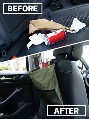 El bolso de la ejecución de la basura del coche, almacenamiento embolsa el compartimiento de basura hermético del coche de Collapsible Portable Waterproof del organizador 17