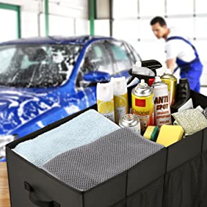 El organizador For SUV, capacidad grande extensible, organizador robusto del tronco de coche del almacenamiento del tronco del cargo, no desliza inferior 19