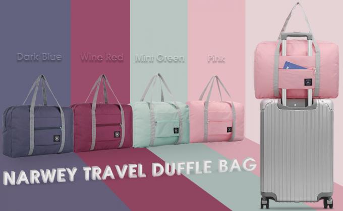 Petate de los deportes, bolso plegable del almacenamiento, maquillaje del artículo de tocador, bolsos del algodón de la lona del bolso del viaje con las cremalleras 19