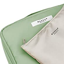 Organizador cosmético de Skincare del maquillaje del viaje, bolso del artículo de tocador, petate plegable, compartimientos múltiples del almacenamiento 6