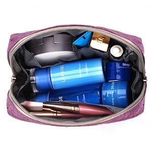 Organizador cosmético de Skincare del maquillaje del viaje, bolso del artículo de tocador, petate plegable, compartimientos múltiples del almacenamiento 11