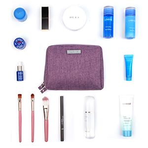 Organizador cosmético de Skincare del maquillaje del viaje, bolso del artículo de tocador, petate plegable, compartimientos múltiples del almacenamiento 12
