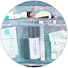Organizador cosmético de Skincare del maquillaje del viaje, bolso del artículo de tocador, petate plegable, compartimientos múltiples del almacenamiento 25
