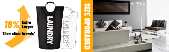 Mejor carro de lavadero sucio de la cesta de lavadero del cesto que se lava con la manija, almacenamiento fácil plegable de la cesta de lavadero 0