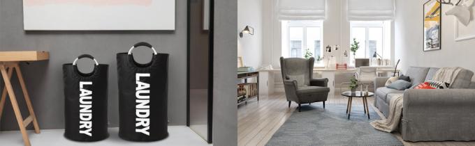 Mejor carro de lavadero sucio de la cesta de lavadero del cesto que se lava con la manija, almacenamiento fácil plegable de la cesta de lavadero 7