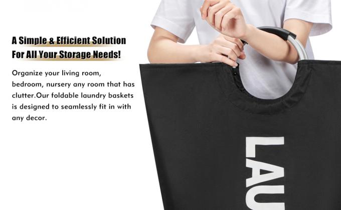 Mejor carro de lavadero sucio de la cesta de lavadero del cesto que se lava con la manija, almacenamiento fácil plegable de la cesta de lavadero 8