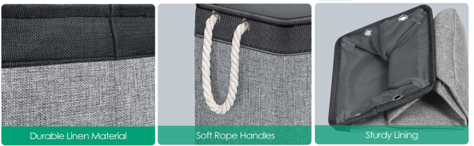 Cubo del almacenamiento, cesta de la esquina apilable de las cestas de lavadero, organizador grande For Clothes Toys de las cestas del almacenamiento 2