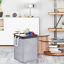 Cubo del almacenamiento, cesta de la esquina apilable de las cestas de lavadero, organizador grande For Clothes Toys de las cestas del almacenamiento 5