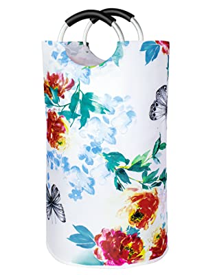 Cestas de lavadero con Carry Handles fácil, cesto, compartimientos que se lavan plegables, cuarto de baño del lavadero de la familia 0