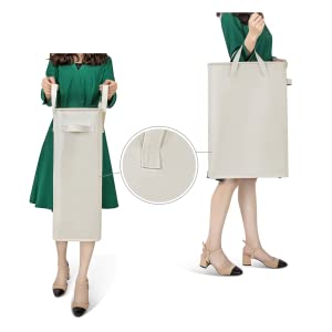 Cestas de lavadero con Carry Handles fácil, cesto, compartimientos que se lavan plegables, cuarto de baño del lavadero de la familia 20