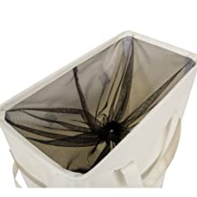 Cestas de lavadero con Carry Handles fácil, cesto, compartimientos que se lavan plegables, cuarto de baño del lavadero de la familia 24