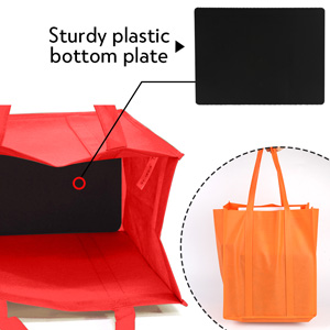 El totalizador no tejido del ultramarinos de la tela, reforzó las compras grandes resistentes de la manija, bolsos reutilizables de la caja de la cocina 0