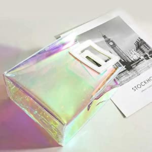 Las mujeres empaquetan, los bolsos del estadio, PVC Tote Bag, bolso, bolso del papel de regalo del festival, bolso cosmético del almacenamiento de la manija 7