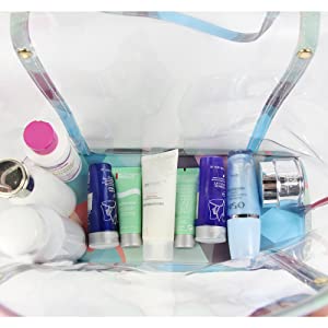 Las mujeres empaquetan, los bolsos del estadio, PVC Tote Bag, bolso, bolso del papel de regalo del festival, bolso cosmético del almacenamiento de la manija 9