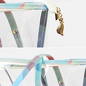 Las mujeres empaquetan, los bolsos del estadio, PVC Tote Bag, bolso, bolso del papel de regalo del festival, bolso cosmético del almacenamiento de la manija 10