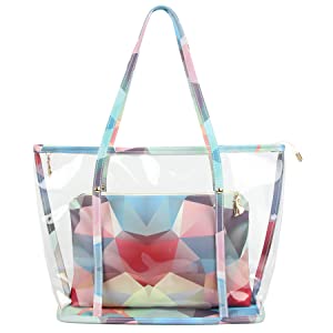 Las mujeres empaquetan, los bolsos del estadio, PVC Tote Bag, bolso, bolso del papel de regalo del festival, bolso cosmético del almacenamiento de la manija 12