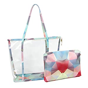 Las mujeres empaquetan, los bolsos del estadio, PVC Tote Bag, bolso, bolso del papel de regalo del festival, bolso cosmético del almacenamiento de la manija 16