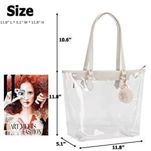 Bolso claro del holograma, grande para los juegos de los deportes, el trabajo, el viaje de la seguridad, los lugares del estadio o el concierto 5