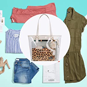 Bolso claro del holograma, grande para los juegos de los deportes, el trabajo, el viaje de la seguridad, los lugares del estadio o el concierto 13