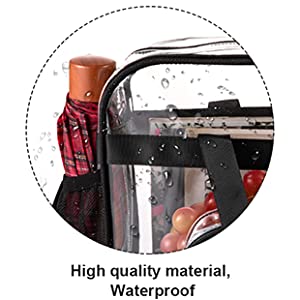 Los bolsos claros, estadio aprobado, ven a través de Tote Bag, correa de hombro, bolso transparente grande 5