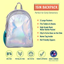 Bolso de School Daypack Travel Caming del estudiante de la mochila para las muchachas de las mujeres, bolsos de lazo, arco iris multicolor 15