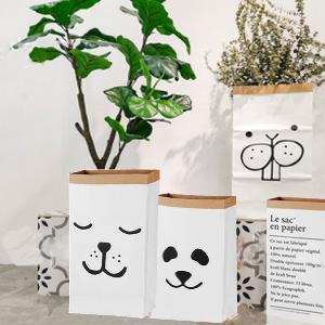 bolso más papier de le sac en, decoración de lino de papel de Basket Nursery Home del organizador de la ropa de los juguetes de los niños del bolso del almacenamiento de Kraft 4