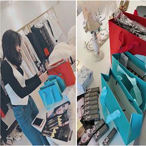 Bolso de papel con las manijas, bolso del banquete de boda, tamaño del regalo del ramo del XL de la bolsa de papel de cuadrado, envolviendo bolsos, cajas de regalo 6