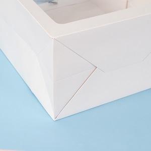 El cuadrado de las bolsas de papel de Kraft empaqueta, bolsa de papel gruesa con la ventana para la boda, partido, cumpleaños, compras, flor empaqueta 3