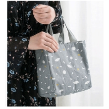 El paquete reutilizable de la tela de algodón de la lona, ALMUERZA BOLSA, lazo, Bento Box Cooler aislado, Tote Handbag 5