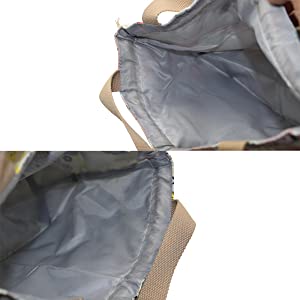 El paquete reutilizable de la tela de algodón de la lona, ALMUERZA BOLSA, lazo, Bento Box Cooler aislado, Tote Handbag 7