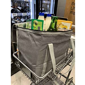 El paño de Oxford aisló los bolsos de compras reutilizables, tamaño del XL, bolso grande del refrigerador de la comida campestre, frío superior Zippered 9