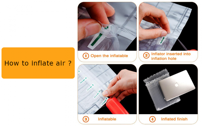 Bolso protector del anuncio publicitario del ordenador portátil inflable, embalaje del transporte, bolso del amortiguador de aire, embalaje del bolso de la columna del aire 6