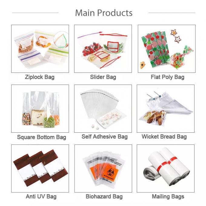 La cerradura reutilizable de la cremallera del almacenamiento de congelador de Biodegradbale de los alimentos del acondicionamiento del bolso Zip lockk reciclable de la cremallera empaqueta para el refrigerador 5