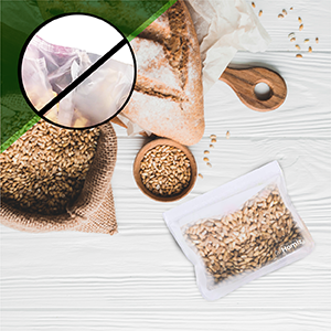 PEVA, silicón, bolsos que se puede volver a sellar de la comida del congelador del almacenamiento reutilizable, envase hermético del almuerzo del Zip lockk de la prueba del escape 0