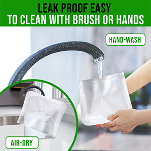 PEVA, silicón, bolsos que se puede volver a sellar de la comida del congelador del almacenamiento reutilizable, envase hermético del almuerzo del Zip lockk de la prueba del escape 4