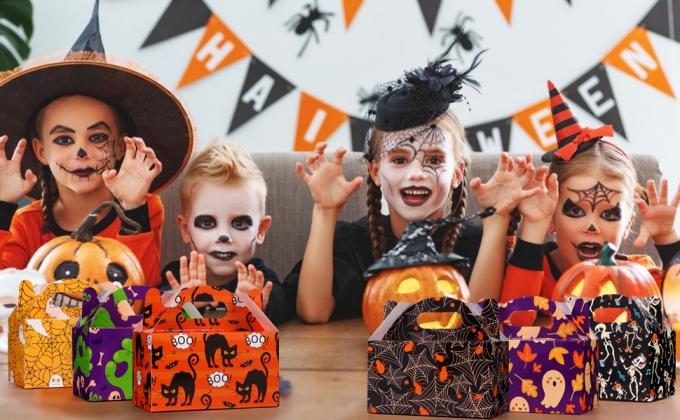 Bolsos del césped de la calabaza, hoja festiva, decoraciones de Halloween, truco o el tratar, fuentes del partido, bolsos gigantes de la chuchería 14