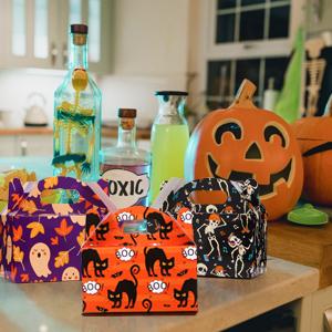 Bolsos del césped de la calabaza, hoja festiva, decoraciones de Halloween, truco o el tratar, fuentes del partido, bolsos gigantes de la chuchería 15
