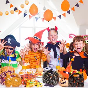 Bolsos del césped de la calabaza, hoja festiva, decoraciones de Halloween, truco o el tratar, fuentes del partido, bolsos gigantes de la chuchería 17