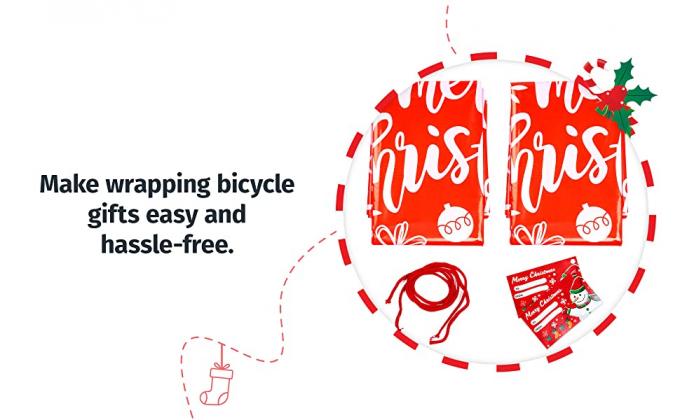 Bolso gigante de la bici del regalo enorme, extra grande de gran tamaño, enorme resistente, actuales sacos del envoltorio para regalos de Navidad 0