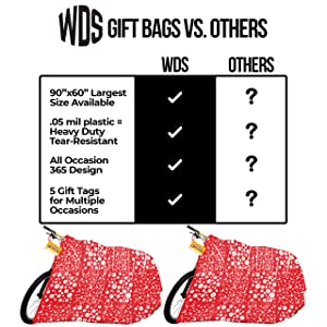 Bolso gigante de la bici del regalo enorme, extra grande de gran tamaño, enorme resistente, actuales sacos del envoltorio para regalos de Navidad 6